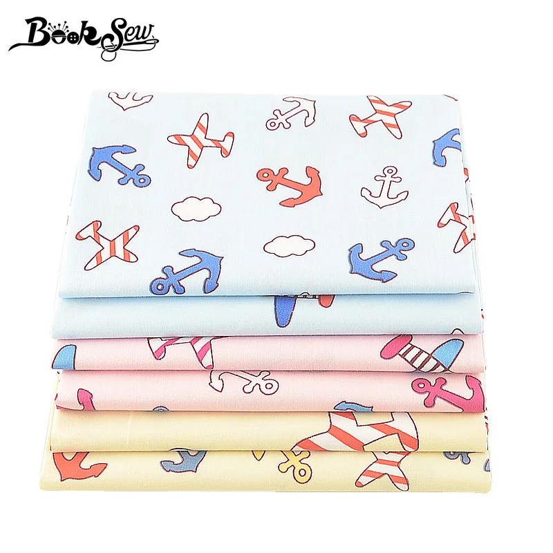 Booksew 100% хлопок саржевая ткань 6 шт./лот 40 см x 50 домашний текстиль Детские простыни