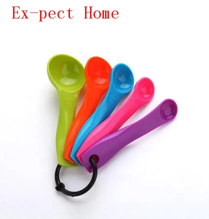 Мерные ложки 200 компл./лот 5 шт./компл. красочные пластиковые (1/2 5/5/7 5/15 мл) мерная