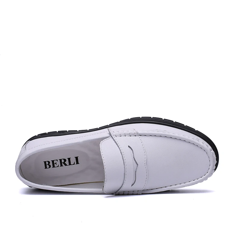 Мужские мокасины из натуральной кожи черные мягкие повседневные лоферы на