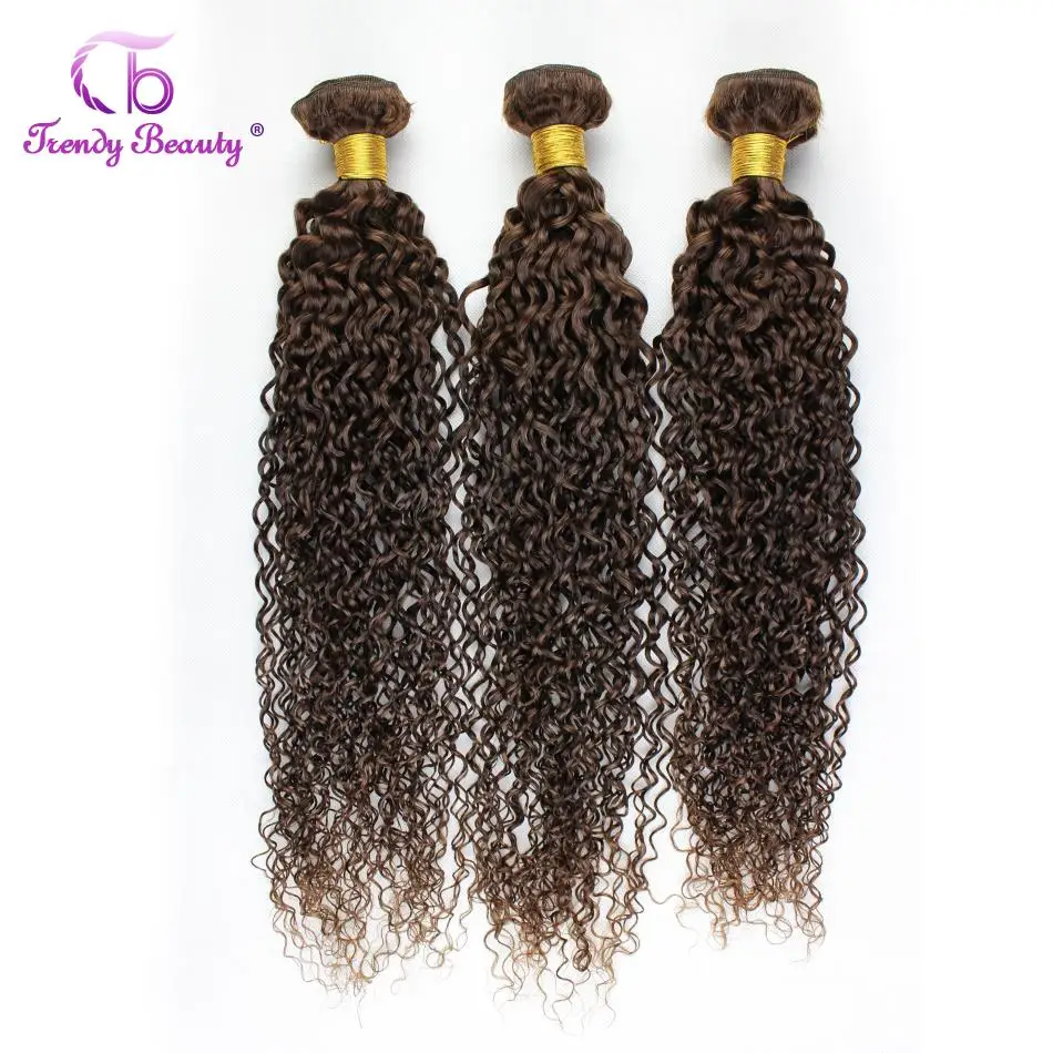 Модные красивые волосы 4 пучка в общем бразильские кудрявые вьющиеся