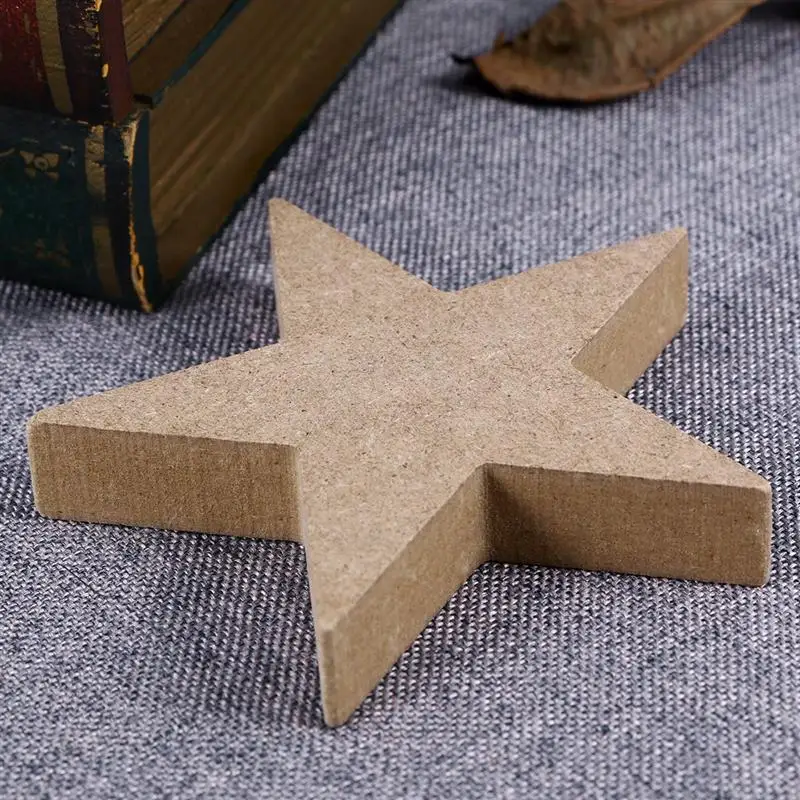 Деревянные звезды буквы алфавита доска плотности DIY настенный Декор для дома офиса Свадебная вечеринка художественные принадлежности