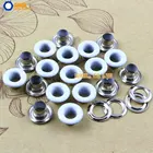 800 набор 9*4,5*5 мм (внешний диаметр * внутренний диаметр * высота) белая круглая люверса