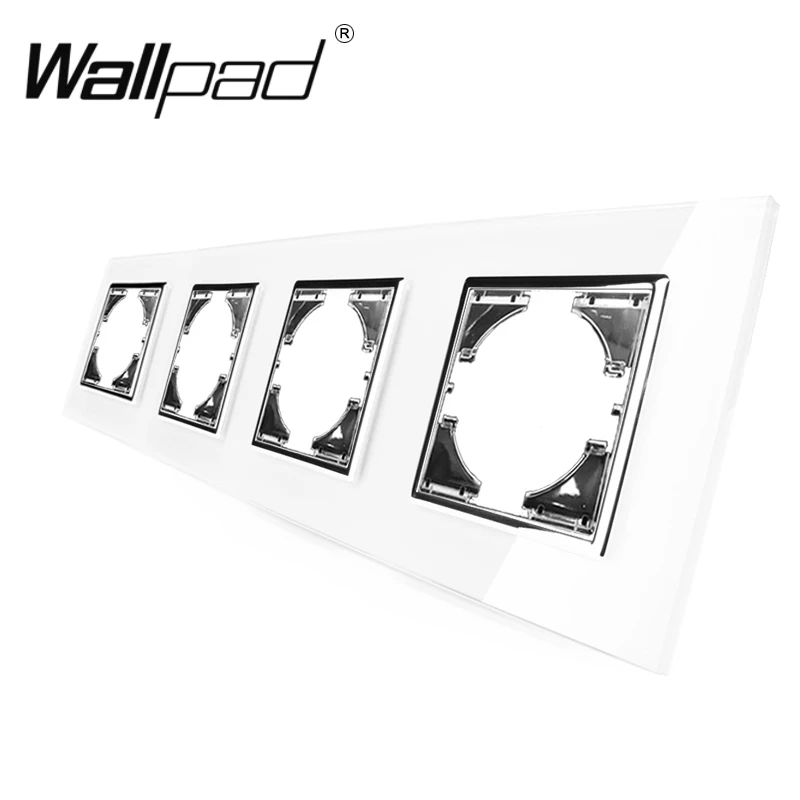 4 Frame White DIY стеклянная рамка для модуля EU Sandard Temepred стеклянная рамка для обоев серии L6 - Цвет: 4 Frame White