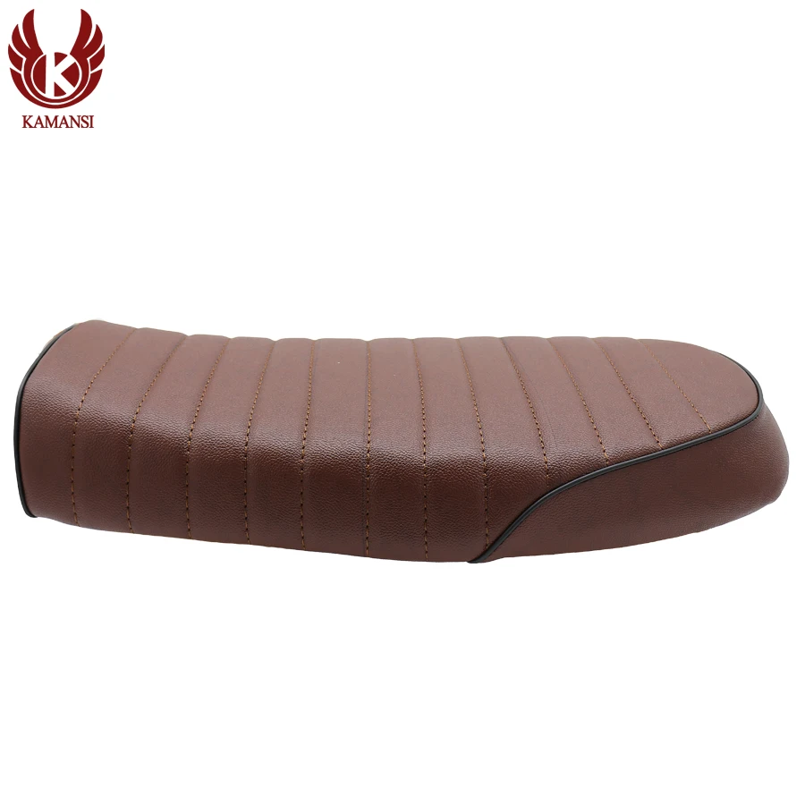 Мотоцикл Кафе Racer сиденье на заказ Винтаж горб седло плоский Пан ретро мягкий