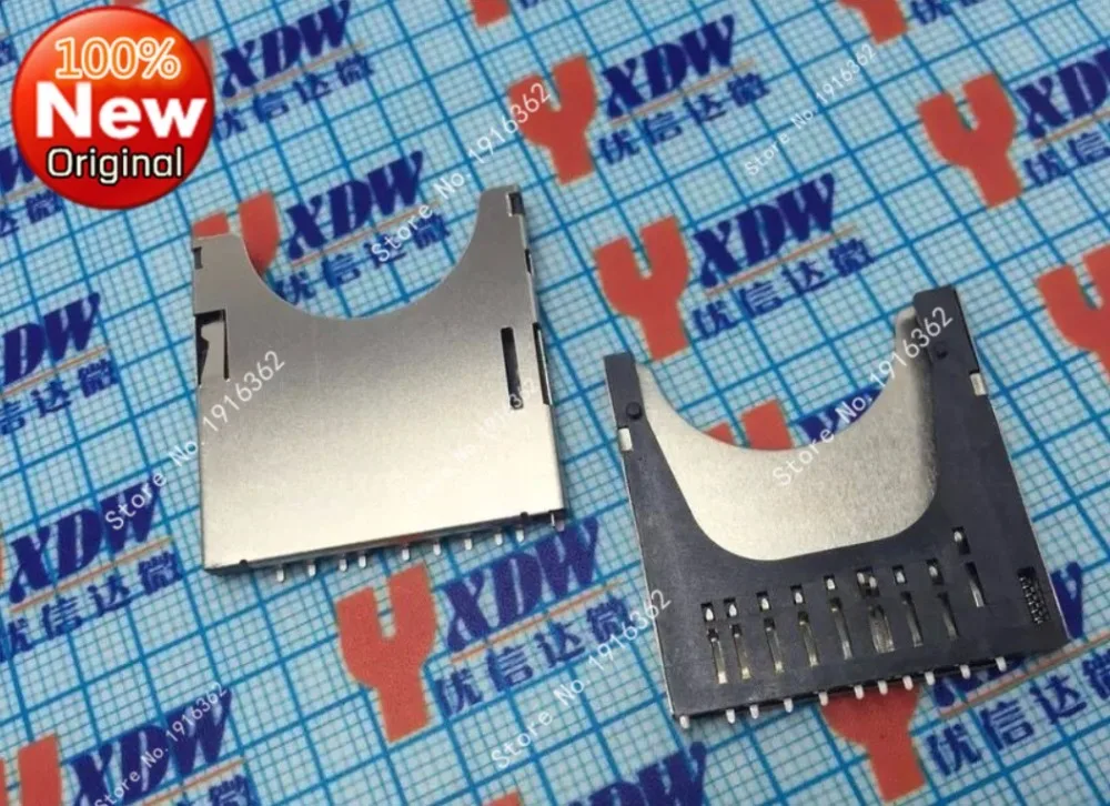 freeshipping 10pcs/lot SD combo self playing deck card slot MMC pop-up PUSH 11P leg | Switches