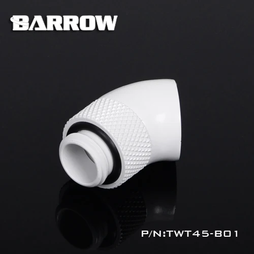 Barrow черный белый серебряный резьбовой переходник G1/4 дюйма с поворотом на 45