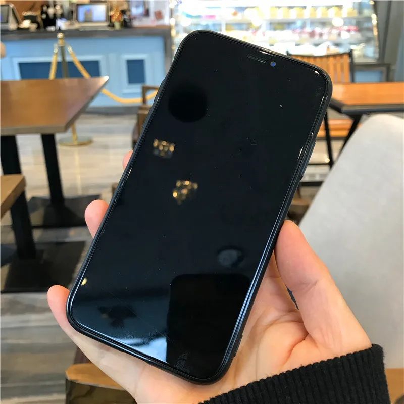 DJK007 HD закаленное стекло силиконовый чехол для телефона iPhone X XS XR Max 8 7 6 S Plus