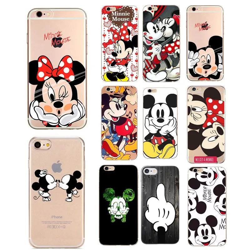 Мягкий силиконовый чехол из ТПУ для iPhone 6 s 7 8 Plus X 10 XS 5s SE 5 с рисунком Микки чехлы