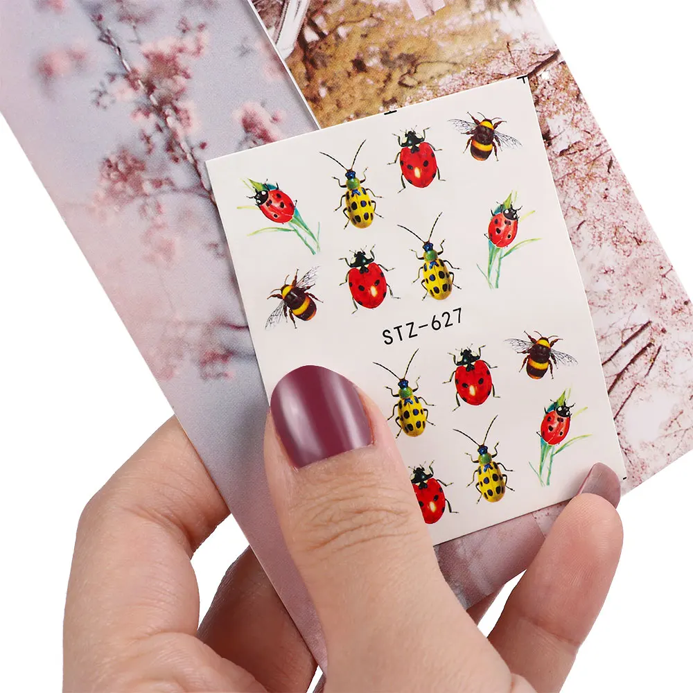 Переводные наклейки для ногтей переводные смешанные Слайдеры татуировки в виде