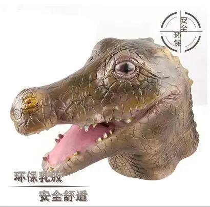 Новинка Высококачественная латексная маска крокодила для косплея взрослых с