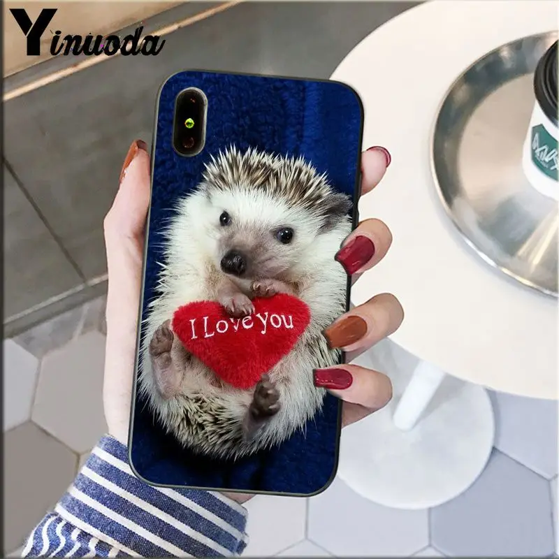 Yinuoda Ежик милый в чашка животных уникальный дизайн чехол для телефона Apple iPhone 8 7 6 6S