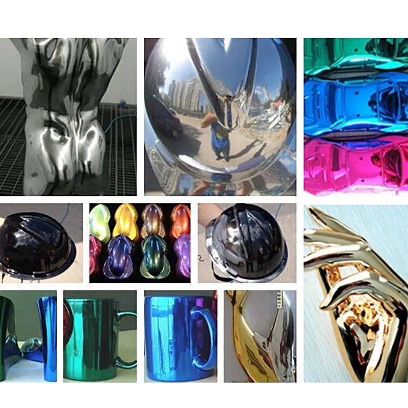 Аэрозольная краска SAT1205 хромированная Химическая серебристое зеркало