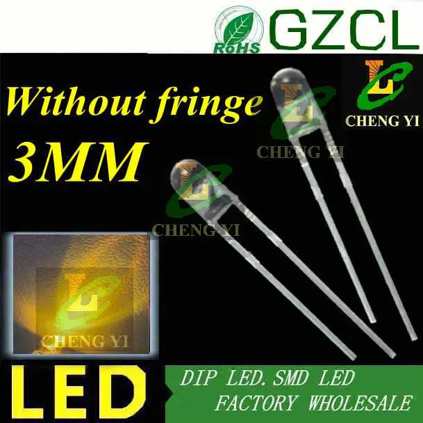 Хорошее качество оранжевая 3 мм Светодиодная круглая головка без бахромы 2 0 5 нм в