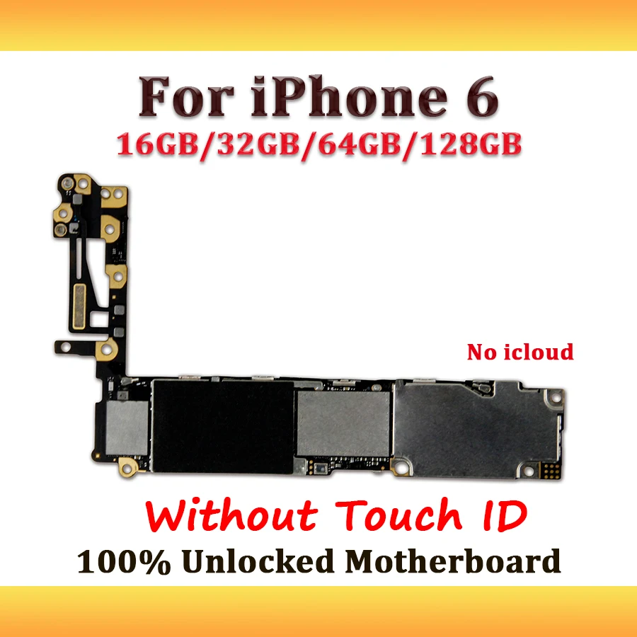 Icloud разблокировка материнская плата для iPhone 6 материнская плата без отпечатков пальцев оригинальная разблокированная для iPhone 6 с системой IOS материнская плата