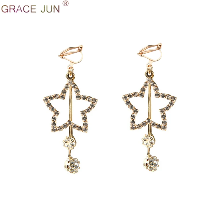 Женские серьги-клипсы со звездами, 2 цвета