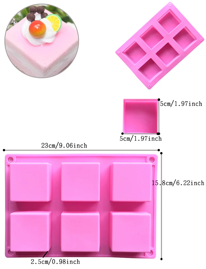 CAKEHOUD положительный квадратный торт DIY выпечки Кондитерские инструменты антипригарные Силиконовые Формы для кексов, шоколада, мусса, помадки и пудинга