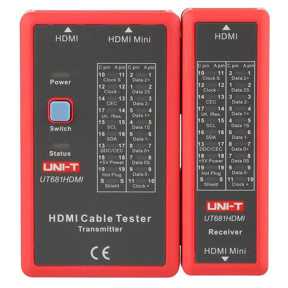 Тестер кабеля для передачи данных HDMI/Mini HDMI светодиодный индикатор состояния 20