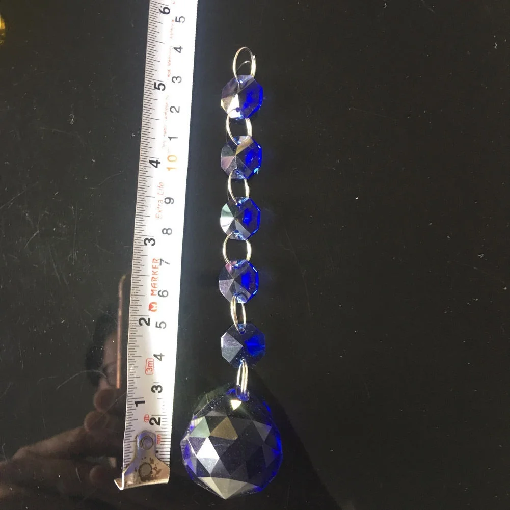 Ручной работы 7 шт. Радуга стекло хрустальный шар Suncatcher цепь призма люстра кулон подвесной орнамент Декор