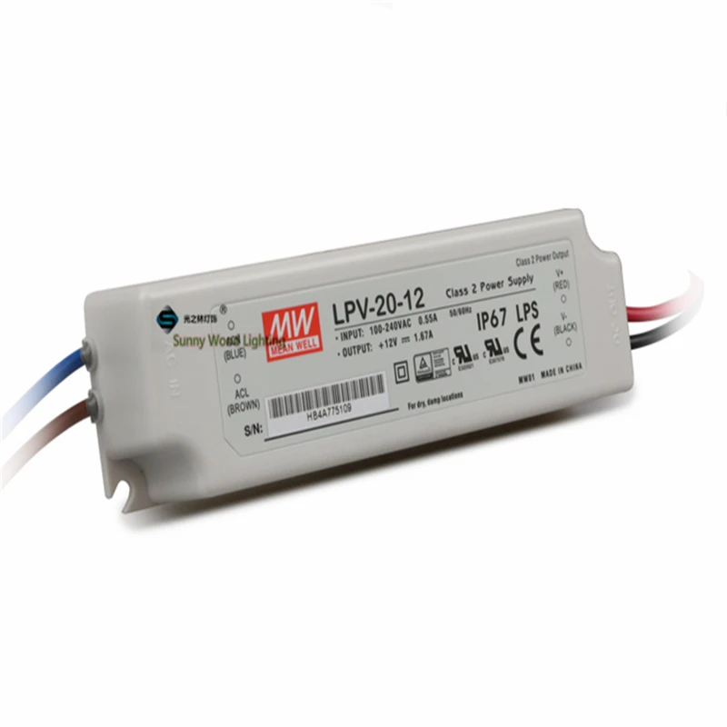 IP67 LPS класс 2 вход 100-240 В переменного тока выходной источник питания 12 постоянного