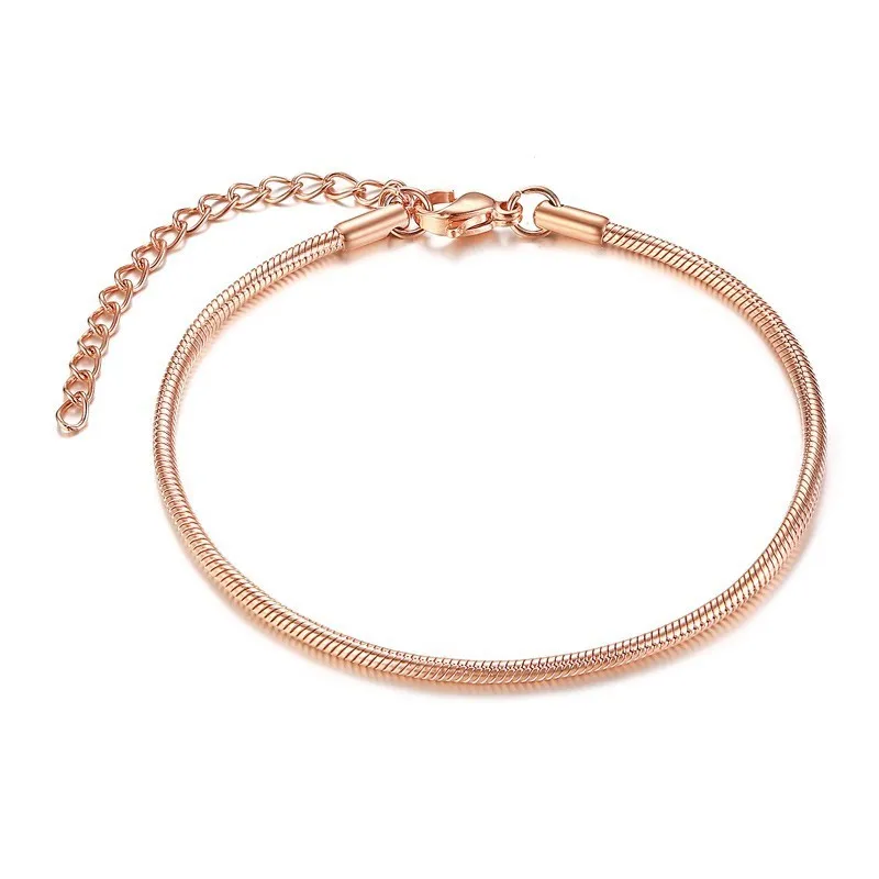 BR-655R picture 585 розовое золото цепи браслет для женщин нержавеющая сталь Pulseira Feminina аксессуары не выцветает - Окраска металла: BR-655R picture