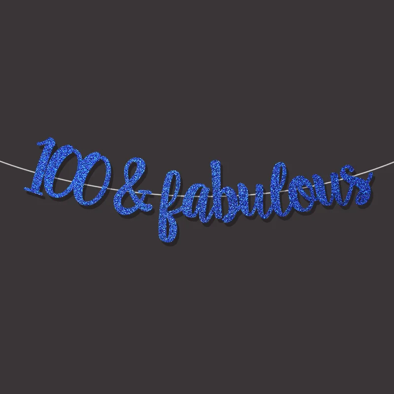 Золотой/черный/Серебряный Блестящий 100 и сказочный баннер день рождения happpy знак