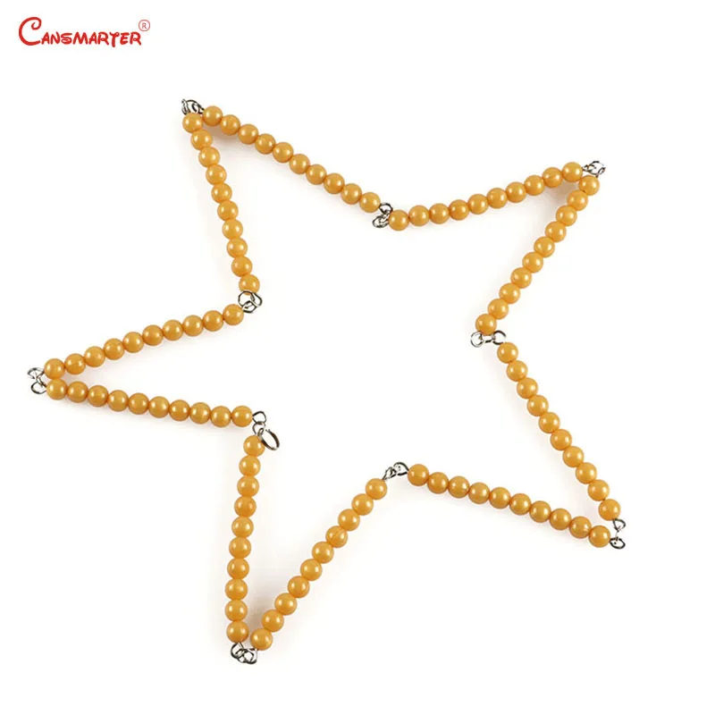 100 Bead Chains Золотые цепочки из бисера, математические игрушки, детские материалы Монтессори, логические упражнения, зеленый счетчик, соответствующие обучающие средства, игры - Цвет: 100 Bead Chains