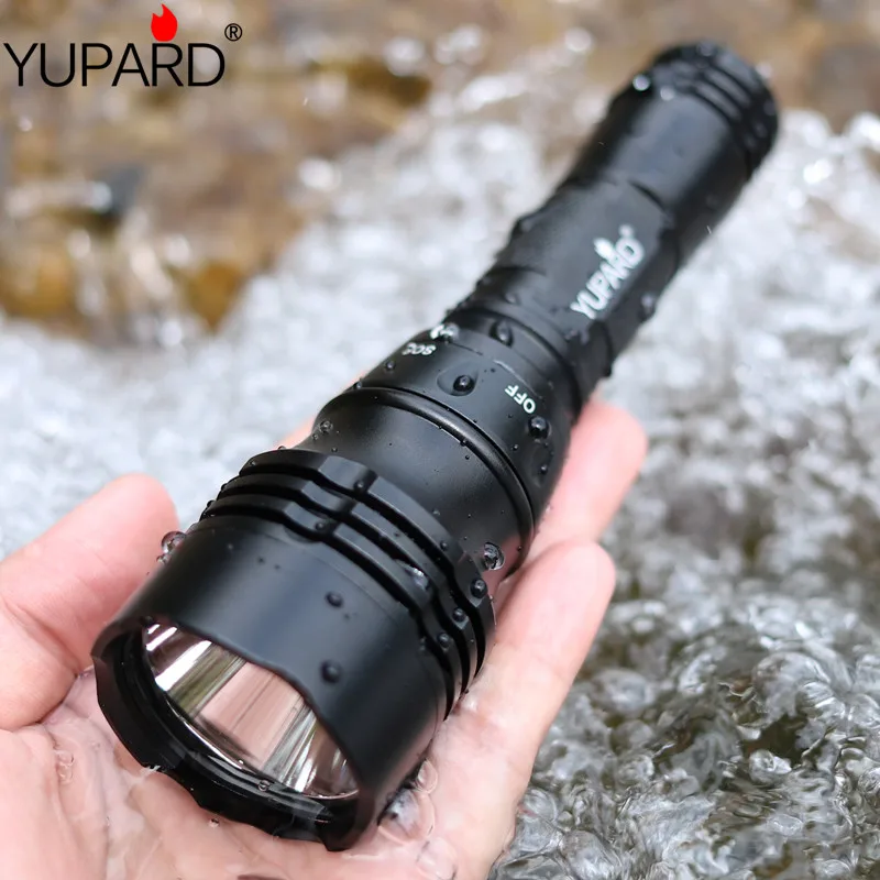 YUPARD Подводный diver Водонепроницаемый T6 светодиодный фонарь светильник для 1x18650
