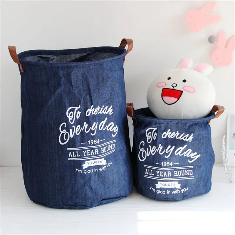 

Fashion Waterproof Laundry Basket Bag Folding Dirty Clothes Storage Hamper Home Sundries Kids Toy Organizer Storage Basket