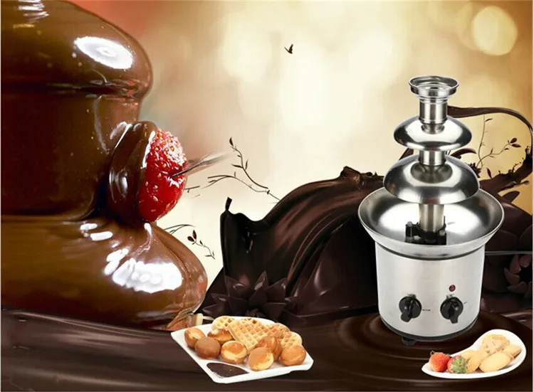 220В Новый 3 этажный домашний шоколадный фонтанчик (шоколадный водопад машина