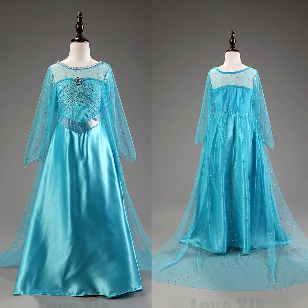 Hot Christmas Girls Princess Wedding Children Dress Party Vestidos Cosplay Baby Dresses Summer Kids Custom Longer Style Clothes | Детская