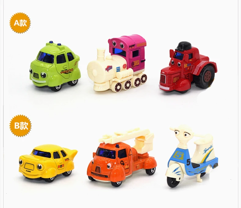 3 шт./комплект детский мультяшный автомобиль из металлического сплава|diecast metal|car