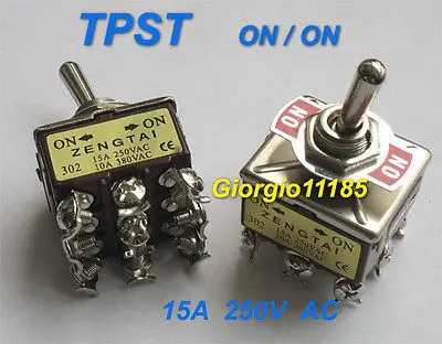 

5pcs TPST ON/ON Industrial Toggle Switches 302 triple pole single throw