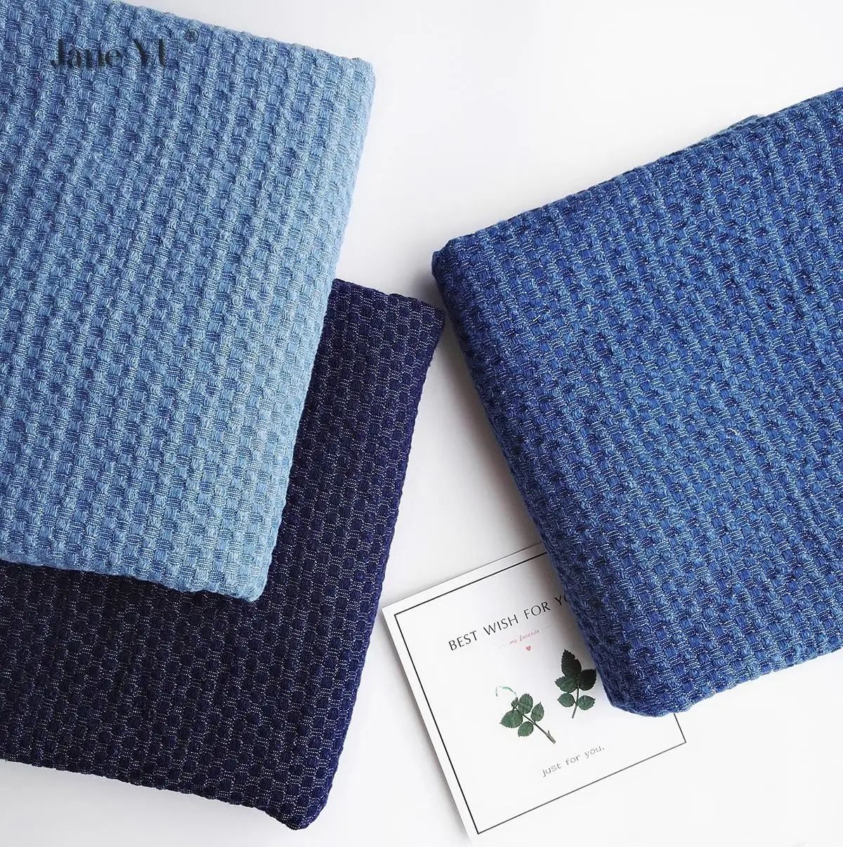 Имитация вязаного жаккарда вареная в воде фартук джинсовая ткань для обуви