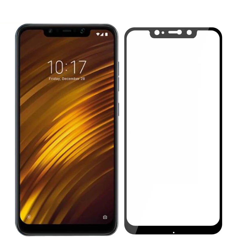 HICUTE HD высококачественное закаленное стекло с полным покрытием для XiaoMi pocophone f1 стекло pocophone f1 защита экрана 6,1" стеклянная пленка