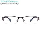 Металлическая полуободковая Прямоугольная оправа для очков классические деловые стильные мужские очки для линз по рецепту Варифокальные очки для чтения при близорукости