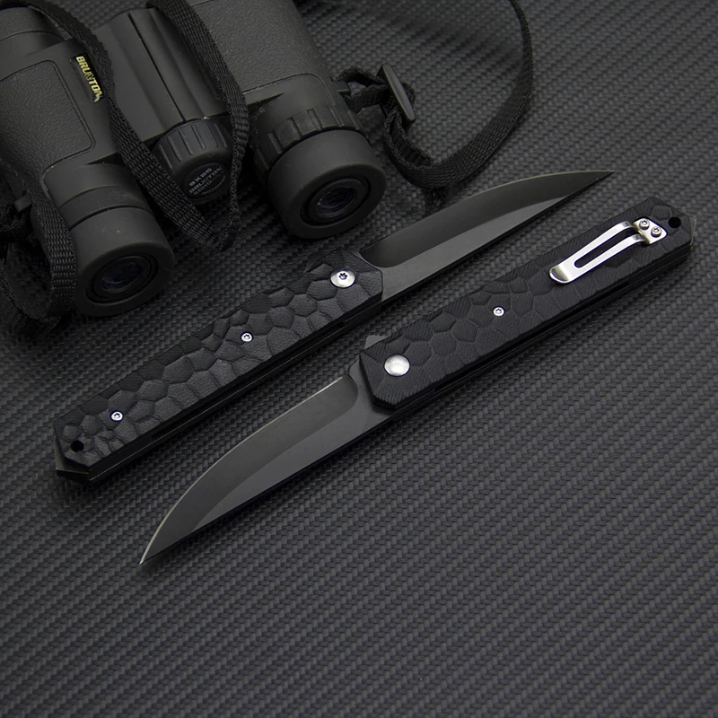 EDC D2 Steel Folding Knife Ball Bearing Tactical G10 Handle Outdoor Utility Knives Survival Tools Self Defense | Инструменты