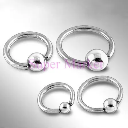 

BCR Ball Closure Rings 316L surgical steel Different Size Earring Stud Eyebrow Rings Nose Lip Belly Bar 200pcs/lot Free Shipping