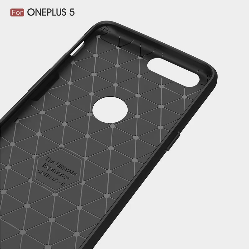 Oneplus 5 case Luxury carbon fiber Brushed phone cases For silicone PU material back cover One plus coque |