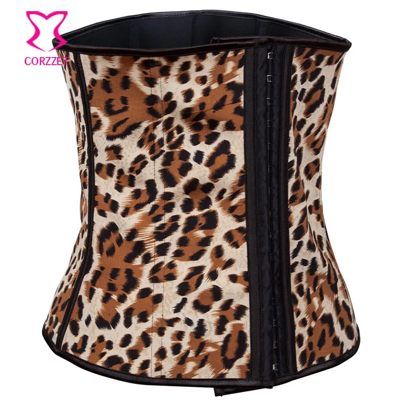 Corzzet винтажный стимпанк коричневый Нижний Бюст Женский корсет для