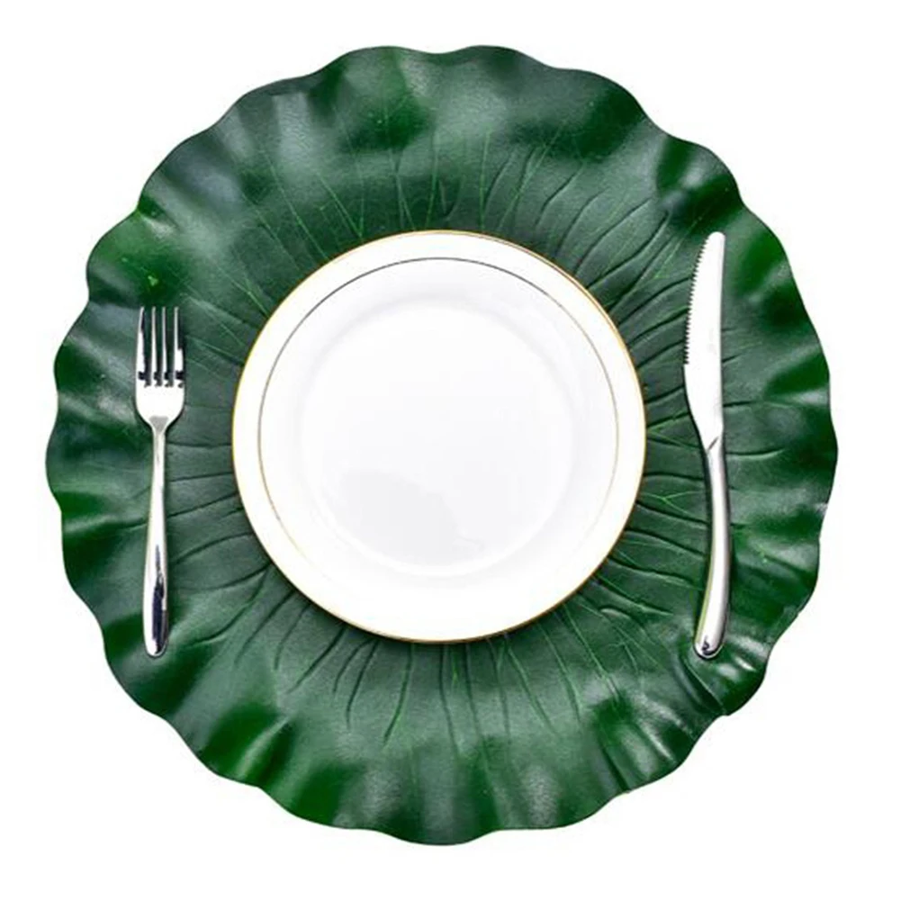 Artificial Lotus Leaf Kitchen Placemat Mat Bowl Anti-Slip Pad Props Table Decor | Дом и сад
