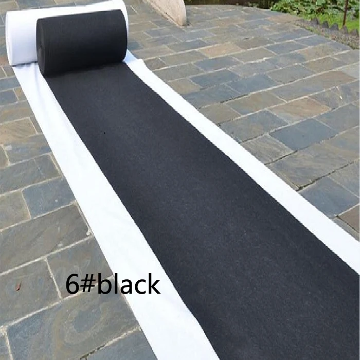 6 black Праздничные принадлежности одноразовые белый/синий/красный прохода VIP ковровая дорожка коврики для свадьбы Вечерние церковный Сценический зал - Цвет: 6 black