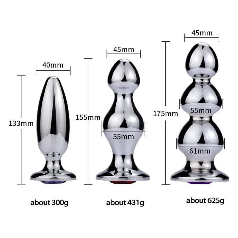Anal Dilator Metal Butt Plug Heavy Beads Sex Toys For Woman Men Anus Stimulator Expander G Spot Big Buttplug | Красота и здоровье