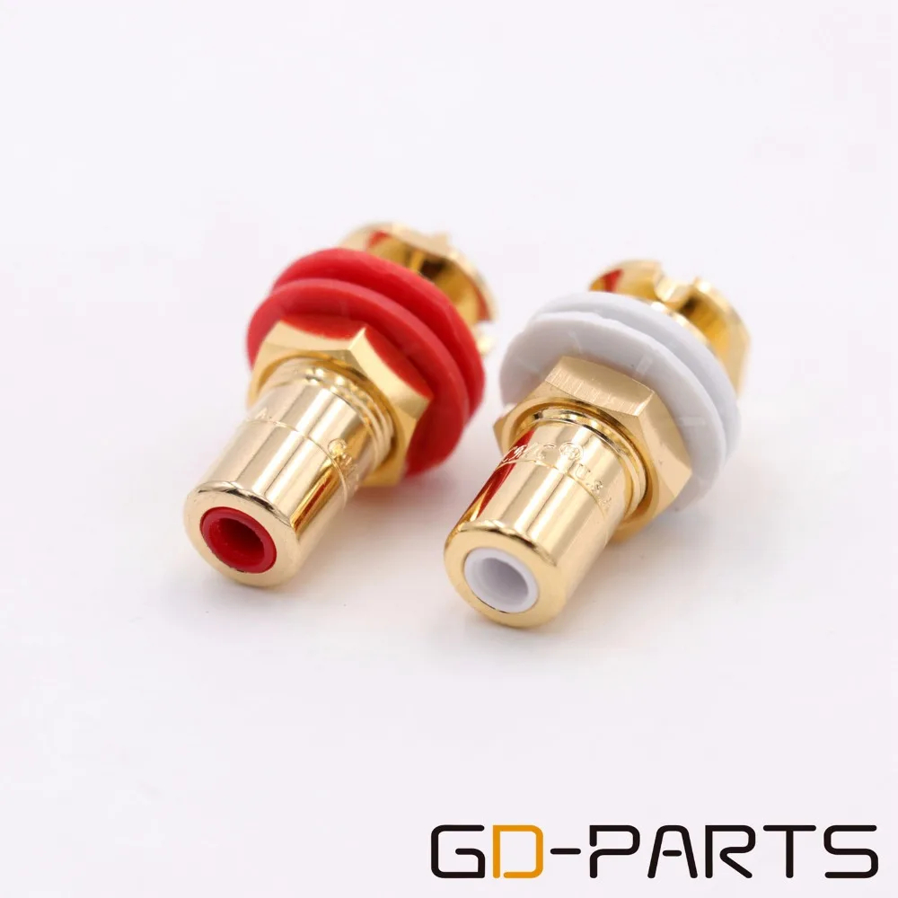 CMC 805-2.5F-G 805-2,5-AG латунный Женский RCA разъем для Hifi аудио усилитель видео ТВ CD Панель Крепление золото посеребренное GD-PARTS