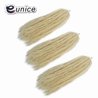 eunice blonde 613 bundles synthetic braiding hair for women wearing african marley braids 18 3packs ombre afro kinky bulk