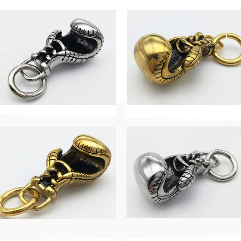 Боксерские перчатки кулон из нержавеющей стали Фитнес ожерелья Бодибилдинг боец