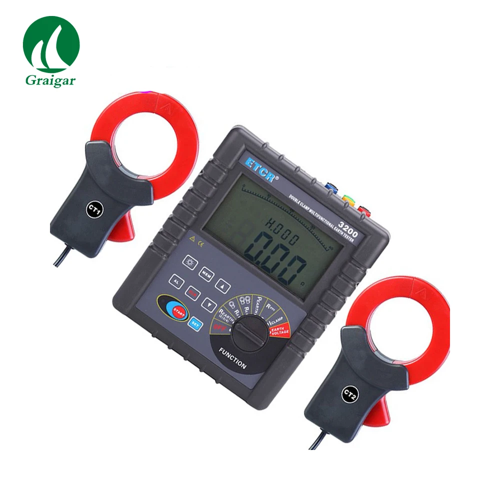 

ETCR3200 Double Clamp Grounding Resistance Tester Design For The Measurement Of Earth Resistance