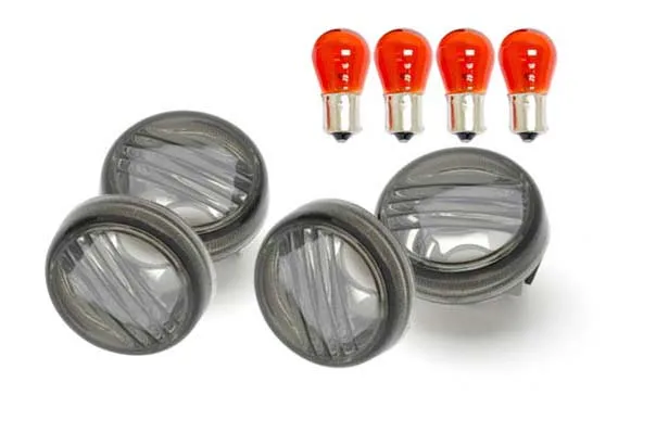 Бесплатная доставка 4 шт. дымовые линзы для указателей поворота с янтарными