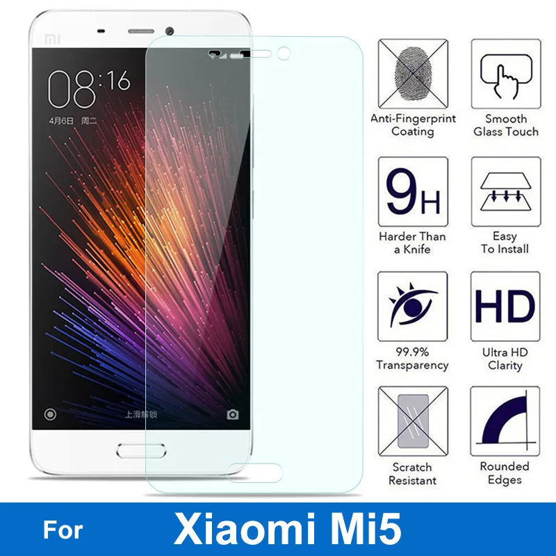 

Закаленное стекло для Xiaomi Mi5/M5 мобильный телефон Высокое качество Защитная пленка для экрана стекло защитные аксессуары защита