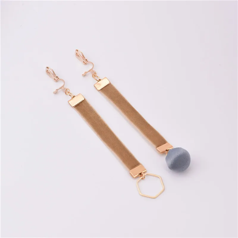 Персонализированные модные геометрические асимметричные серьги-клипсы с полым