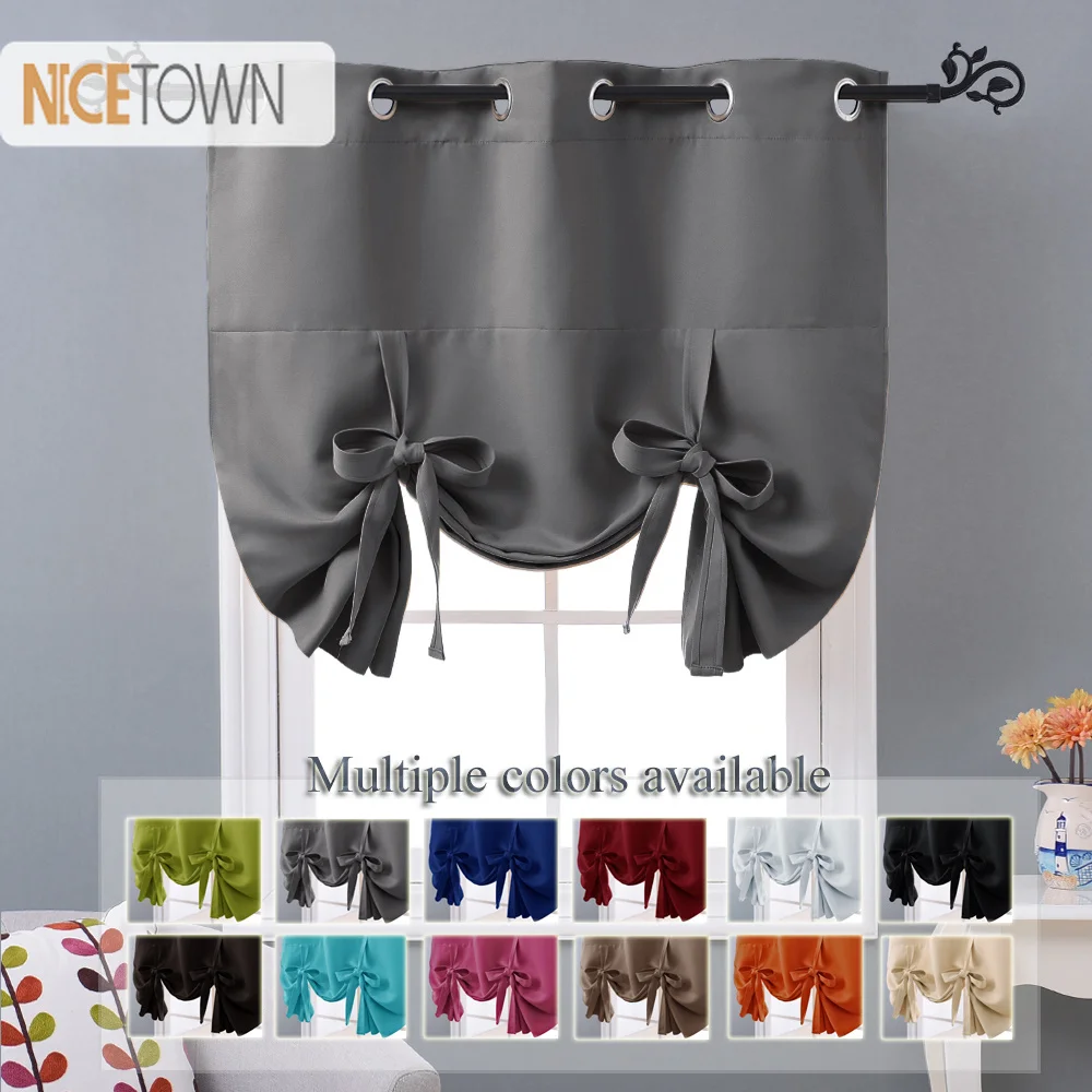 NICETOWN, 1 шт., затемненная занавеска с драпировкой для дома, аксессуары для украшения, солнцезащитный козырек, тканевая занавеска для кухонного окна